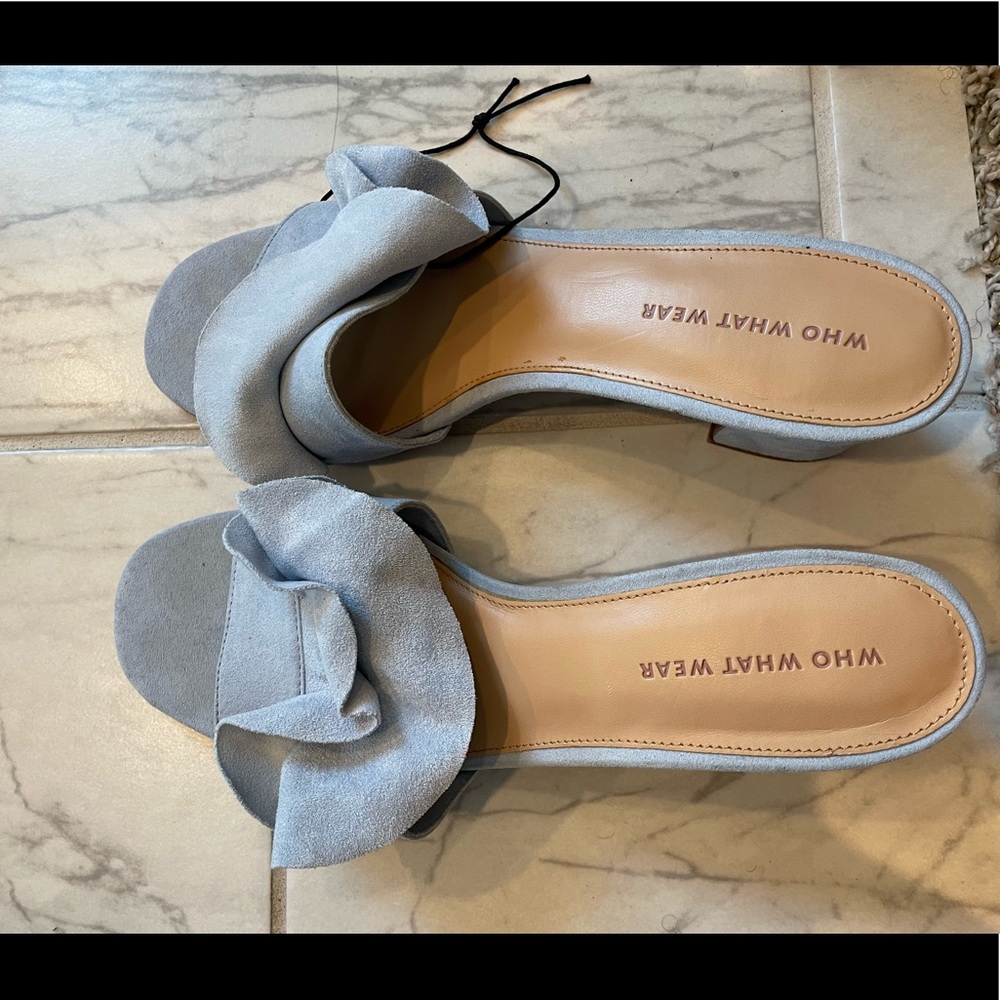 NEW-Who What Wear Zadie Ruffled Mule Heels